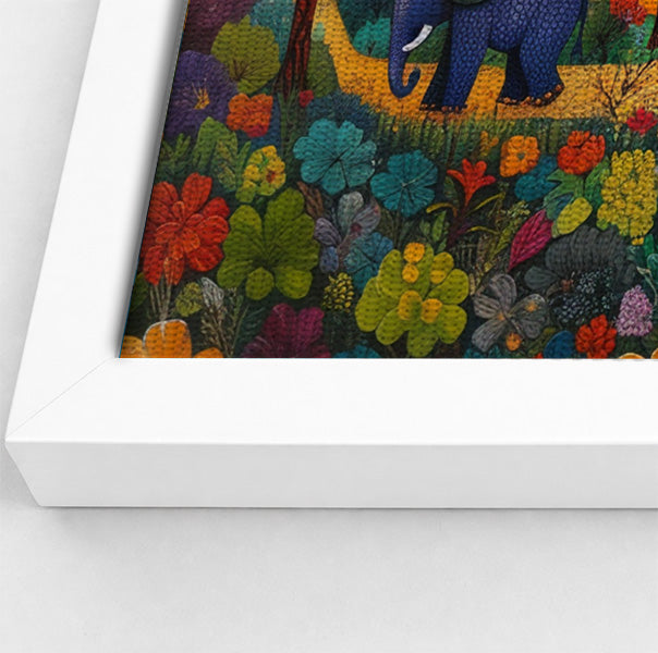 Tropical Village Elephant Caribbean wall art view 64