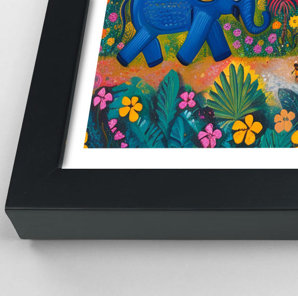 Coastal Village Elephant Black Caribbean wall art view 70