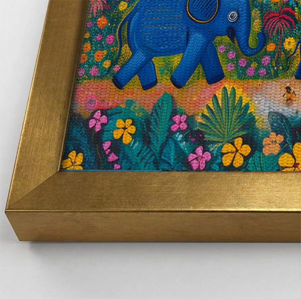 Coastal Village Elephant Black Caribbean wall art view 40