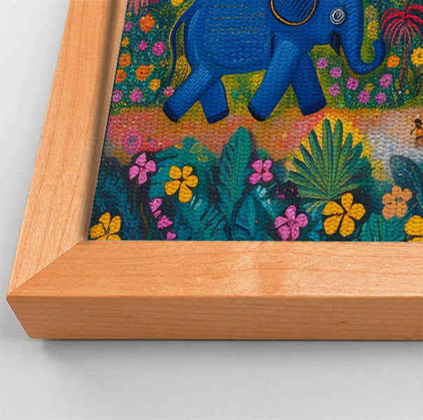 Coastal Village Elephant Black Caribbean wall art view 46