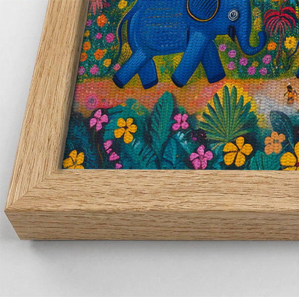 Coastal Village Elephant Black Caribbean wall art view 52