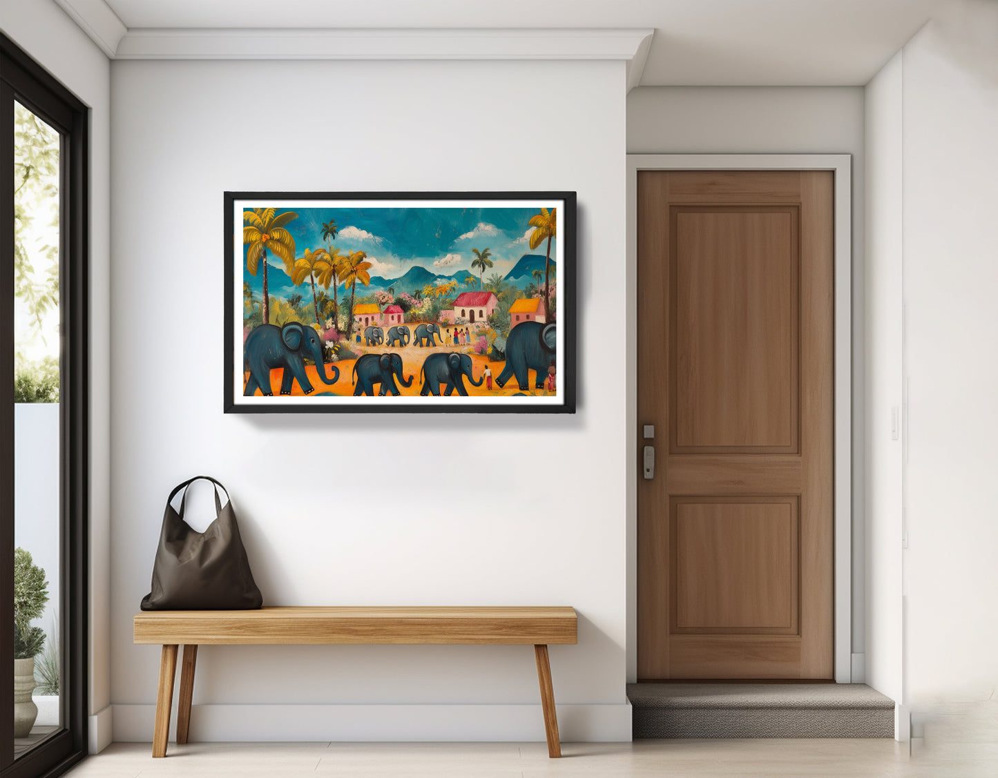 Elephant Village Parade Caribbean wall art view 71