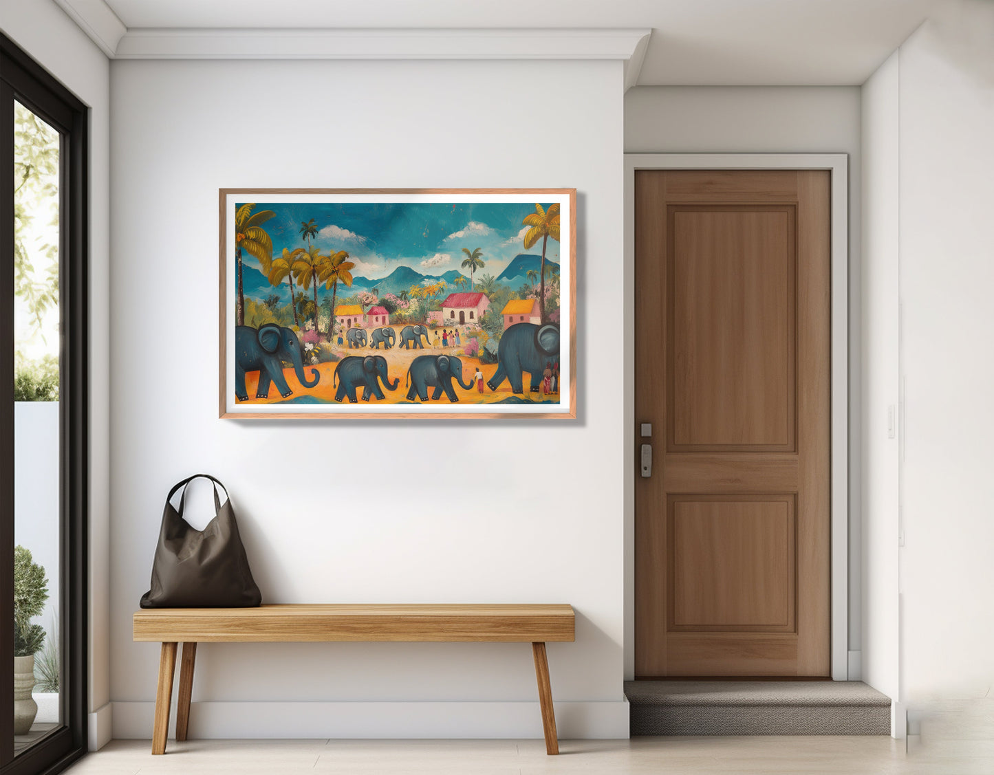 Elephant Village Parade Caribbean wall art view 83