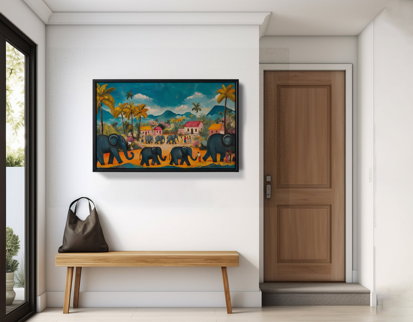 Elephant Village Parade Caribbean wall art view 29