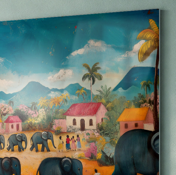 Elephant Village Parade Caribbean wall art view 22