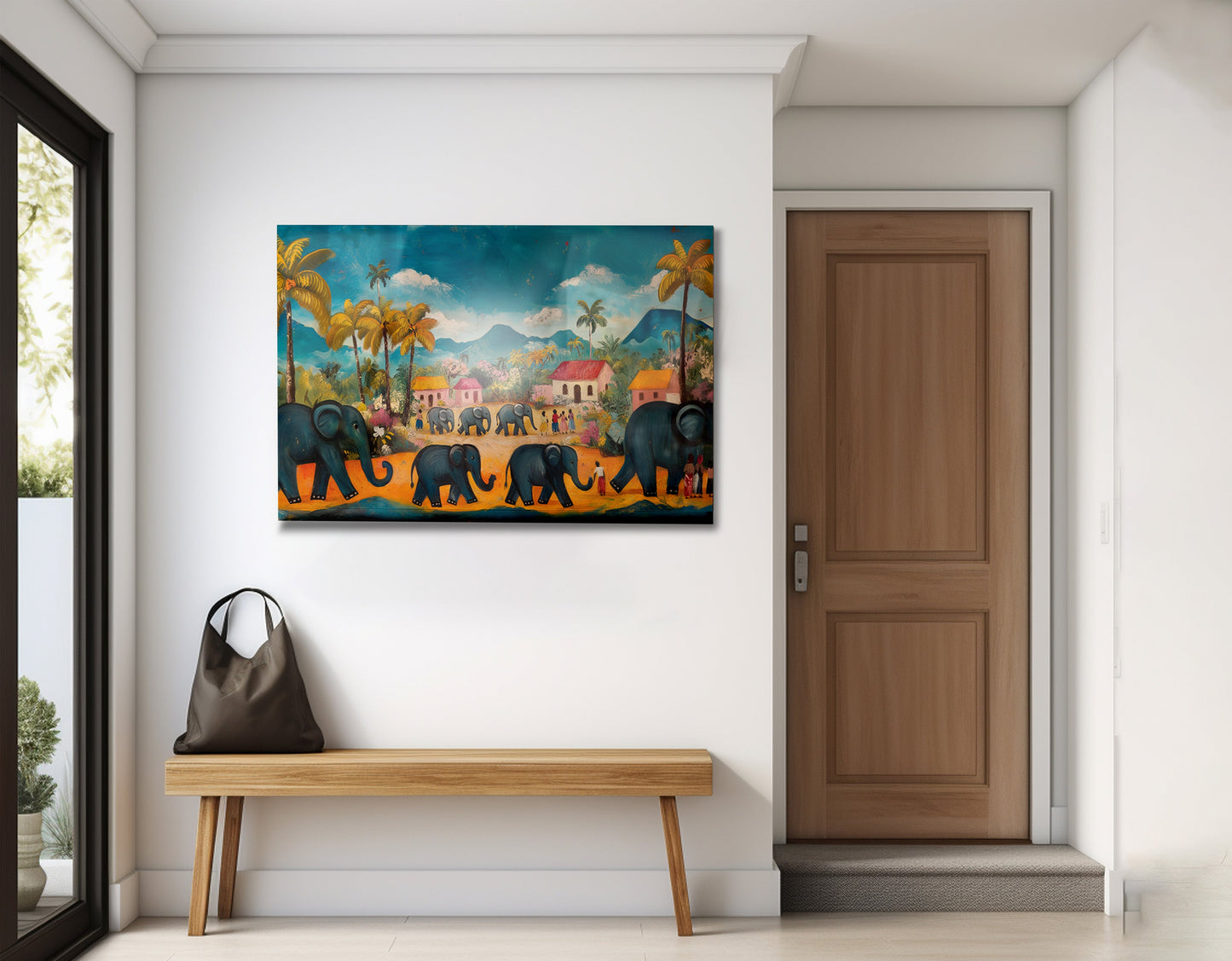 Elephant Village Parade Caribbean wall art view 23