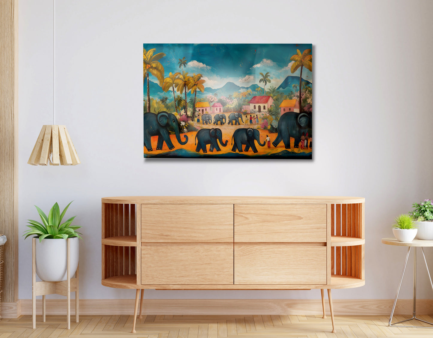 Elephant Village Parade Caribbean wall art view 20