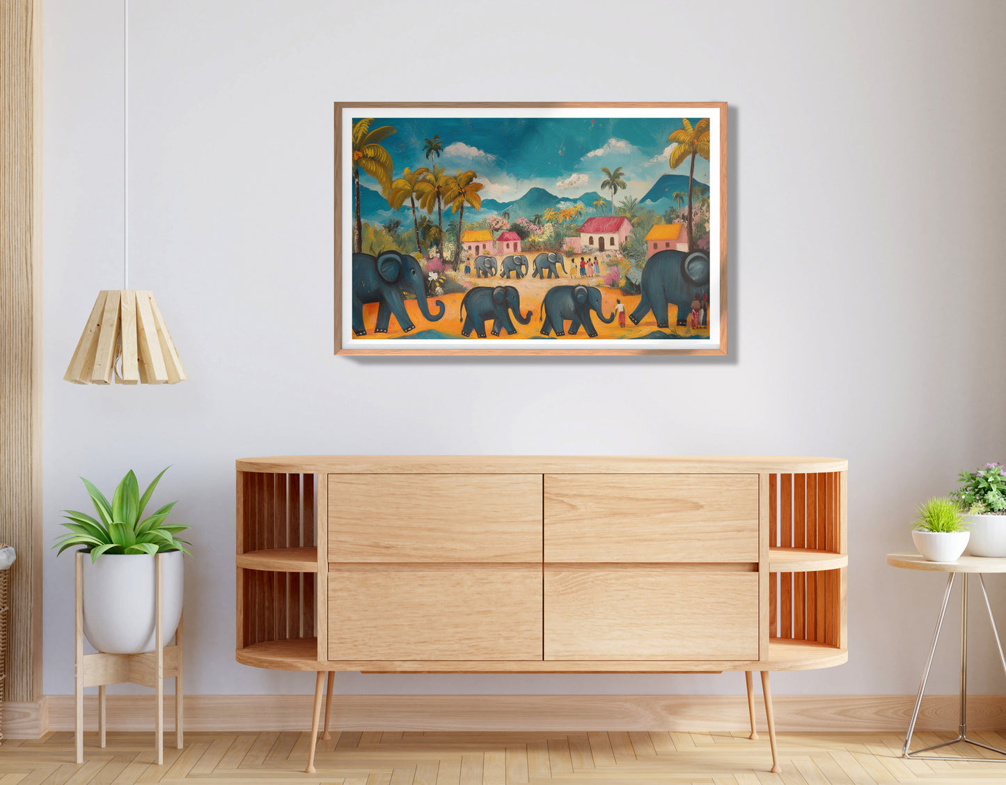 Elephant Village Parade Caribbean wall art view 80