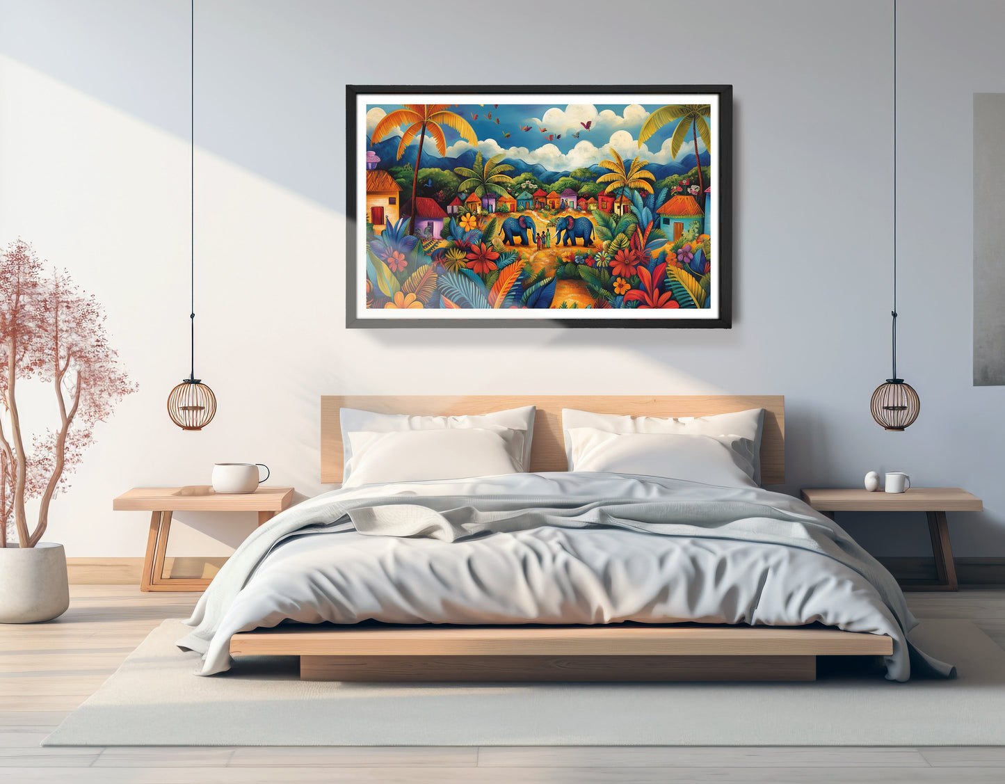 Mountain Village Elephant Caribbean wall art view 69