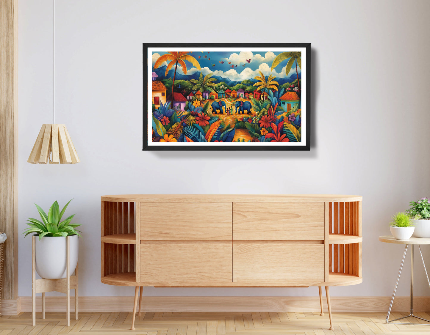 Mountain Village Elephant Caribbean wall art view 68