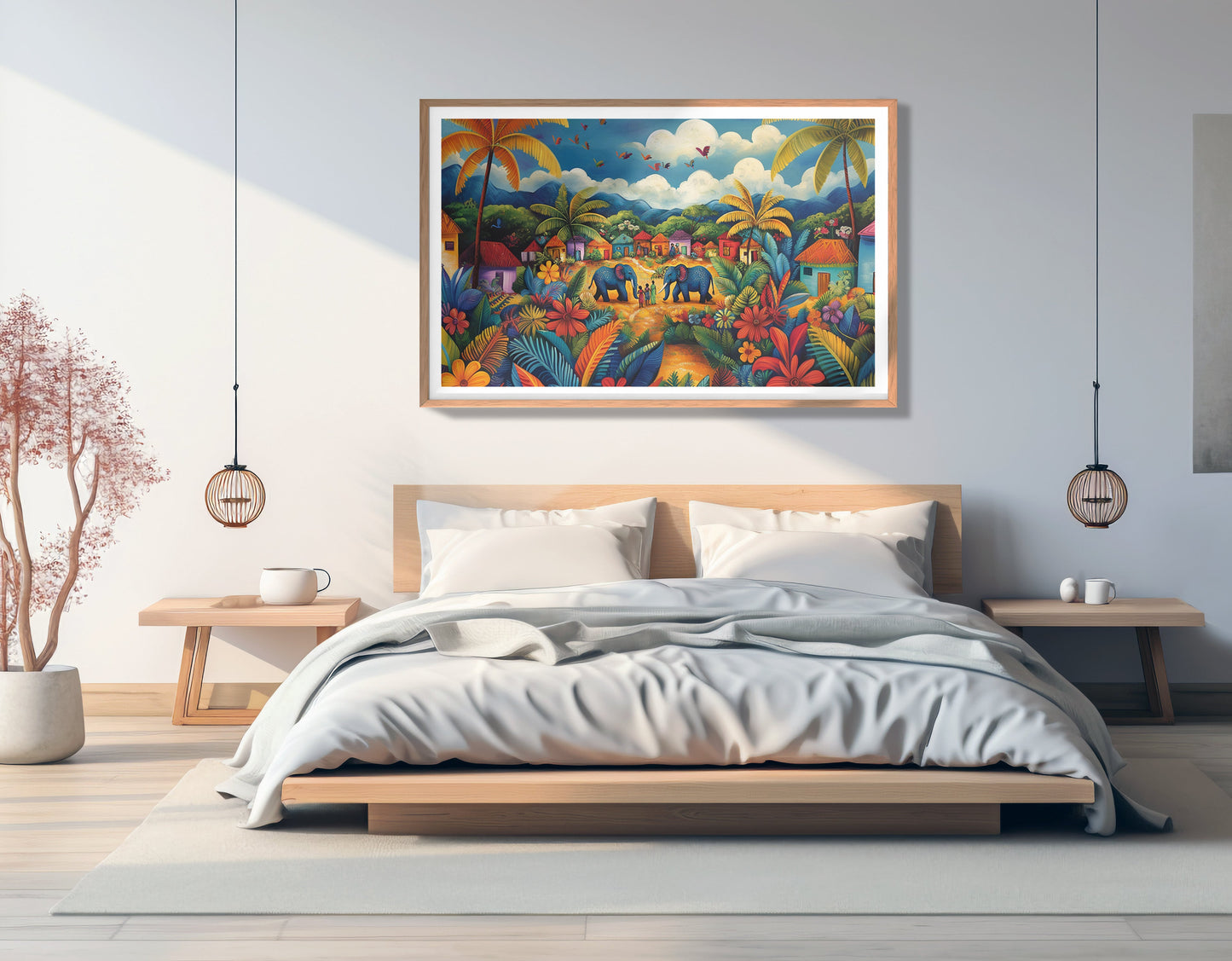 Mountain Village Elephant Caribbean wall art view 81