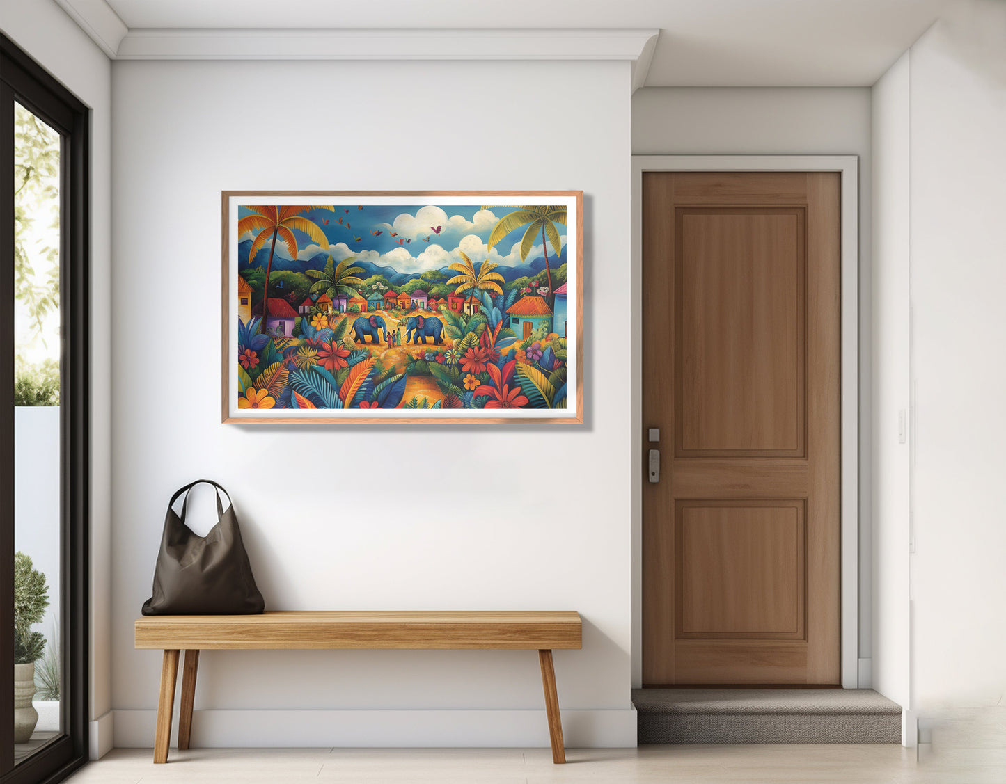 Mountain Village Elephant Caribbean wall art view 83