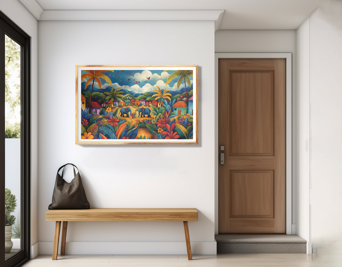 Mountain Village Elephant Caribbean wall art view 77