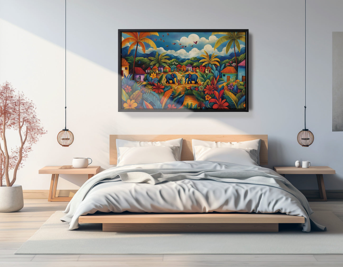 Mountain Village Elephant Caribbean wall art view 27