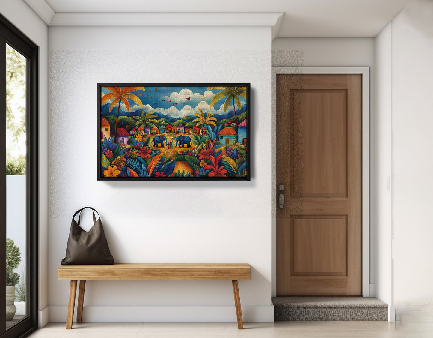 Mountain Village Elephant Caribbean wall art view 29