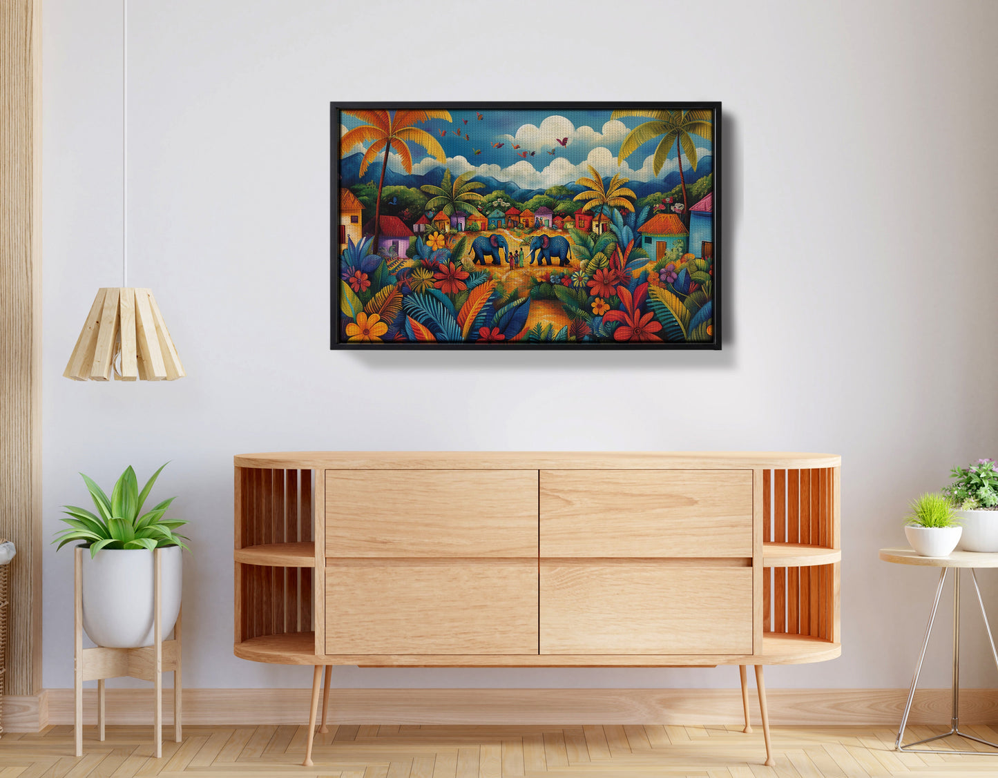 Mountain Village Elephant Caribbean wall art view 26