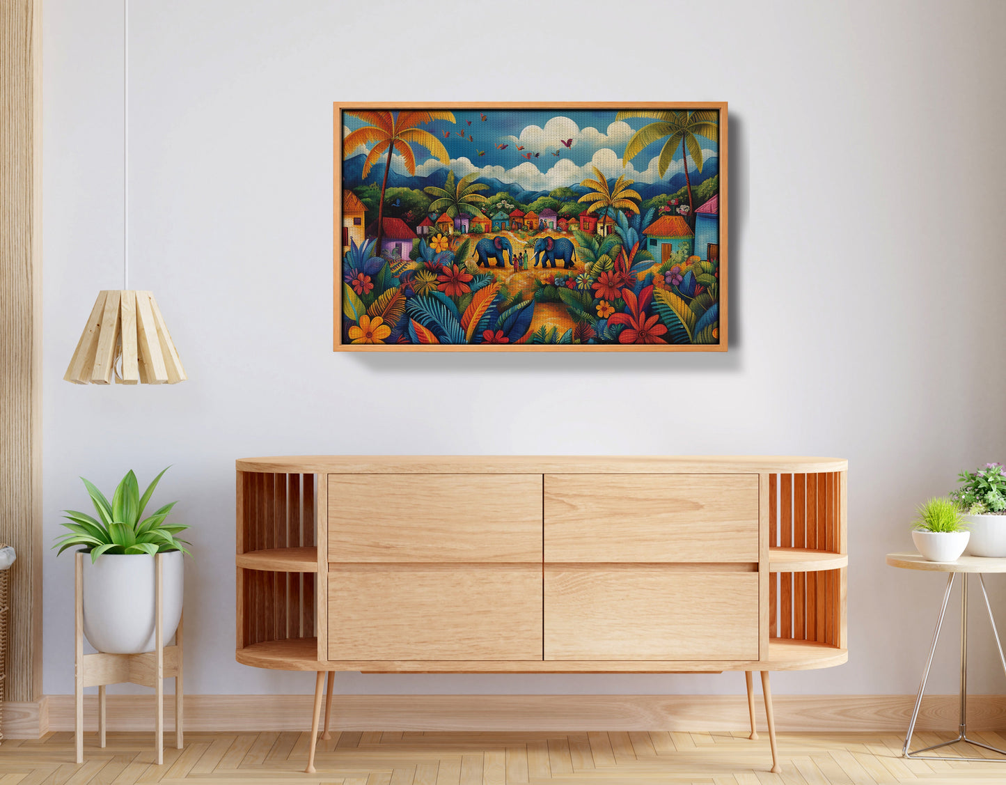 Mountain Village Elephant Caribbean wall art view 44
