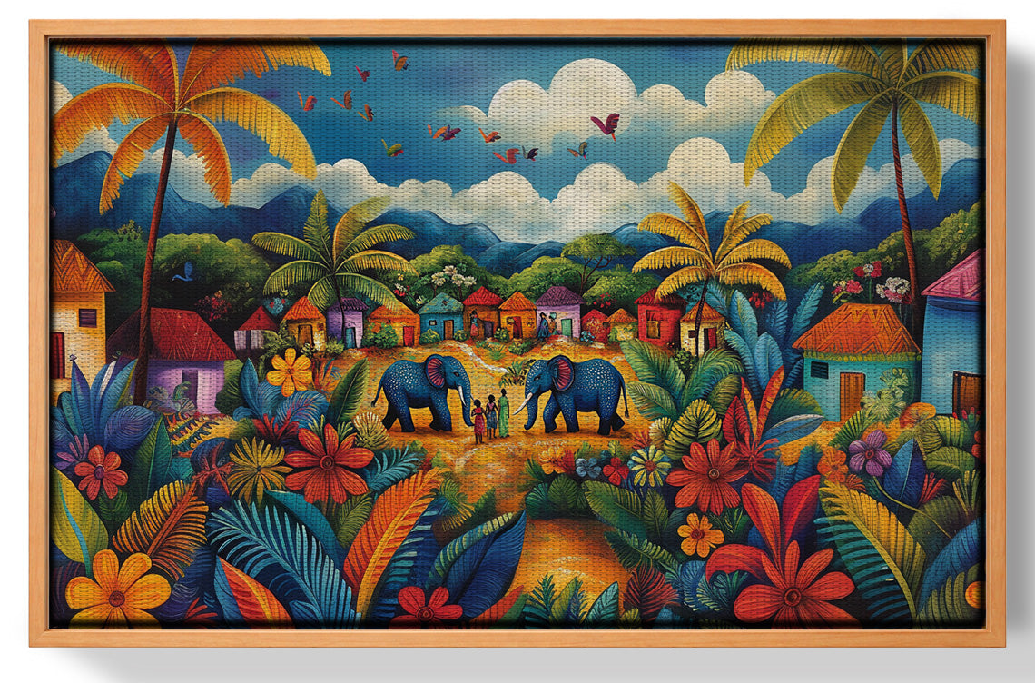 Mountain Village Elephant Caribbean wall art view 43