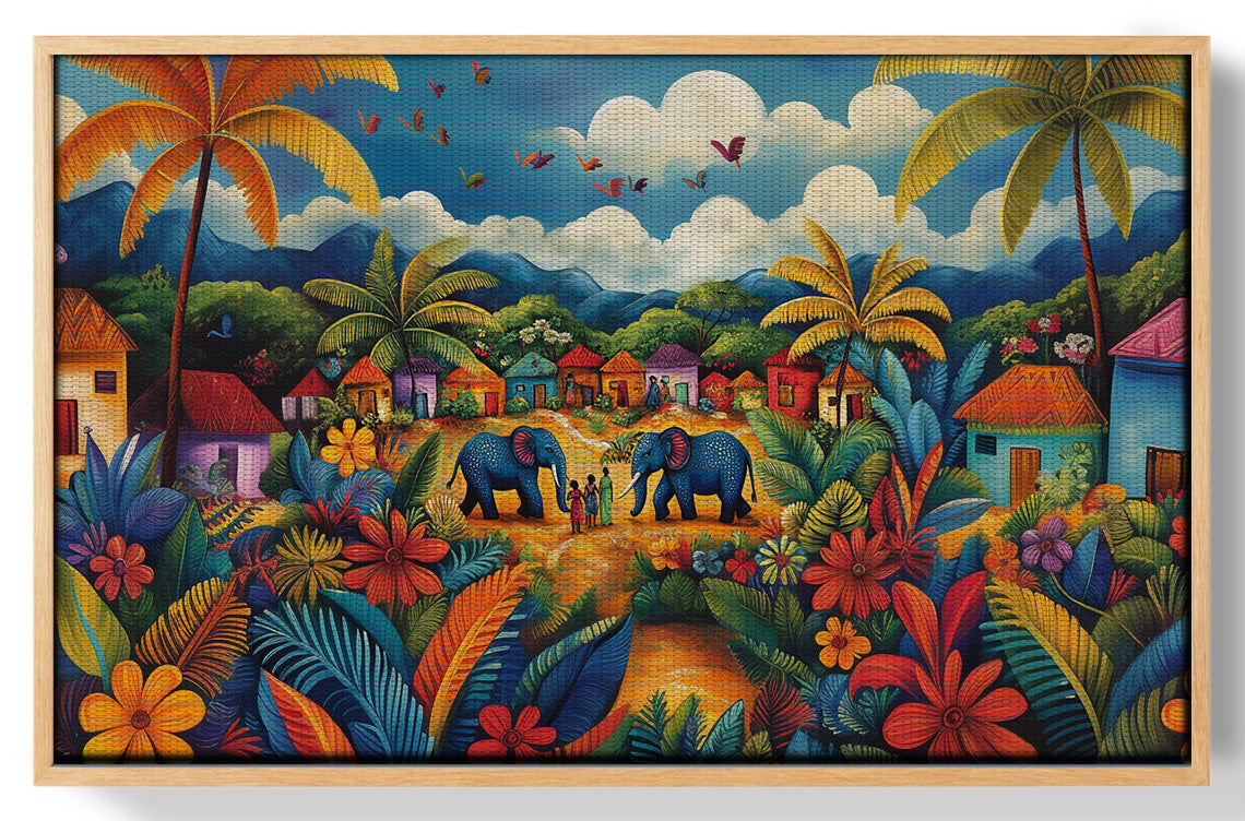 Mountain Village Elephant Caribbean wall art view 49