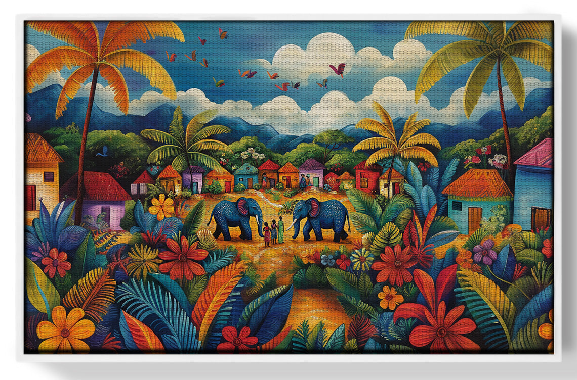 Mountain Village Elephant Caribbean wall art view 61