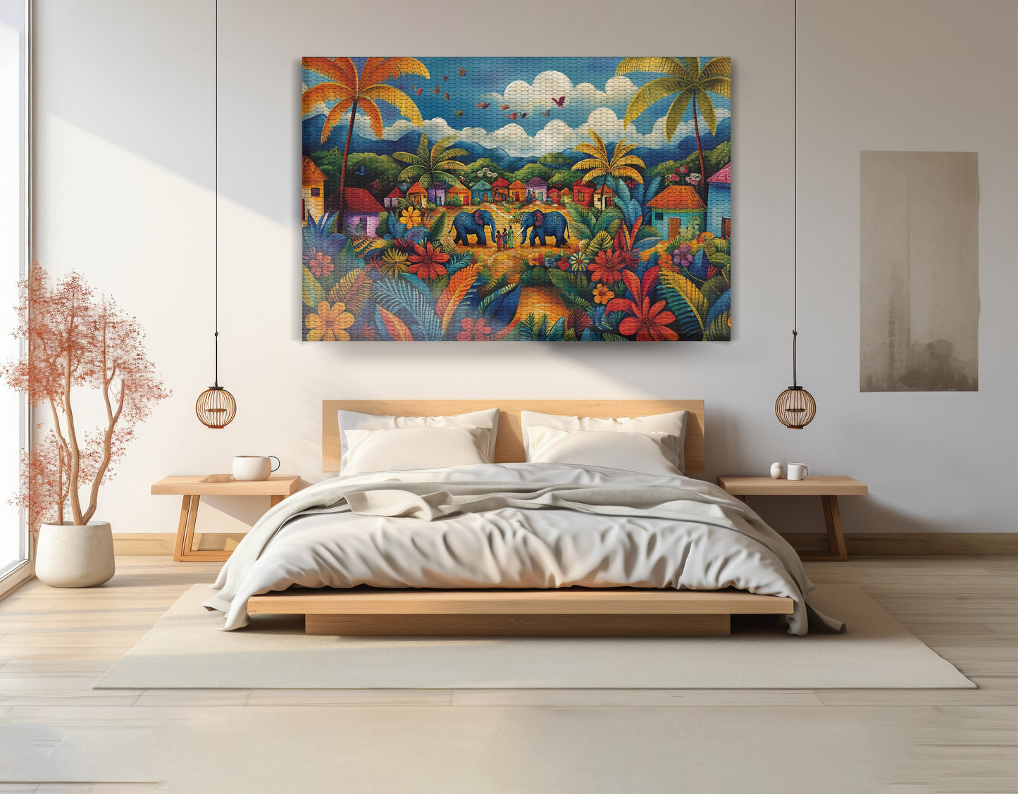 Mountain Village Elephant Caribbean wall art view 15