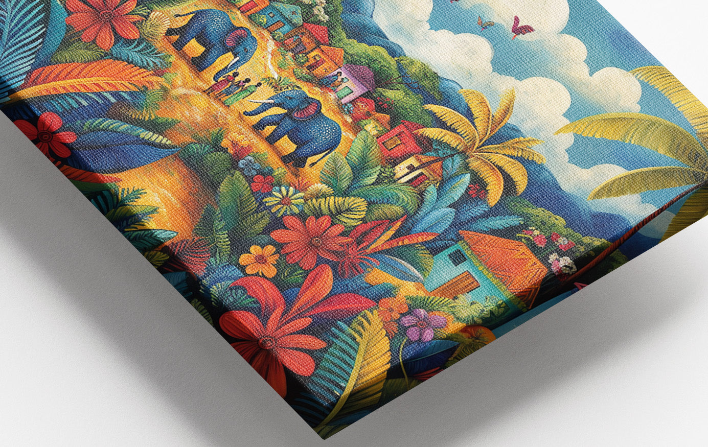 Mountain Village Elephant Caribbean wall art view 16
