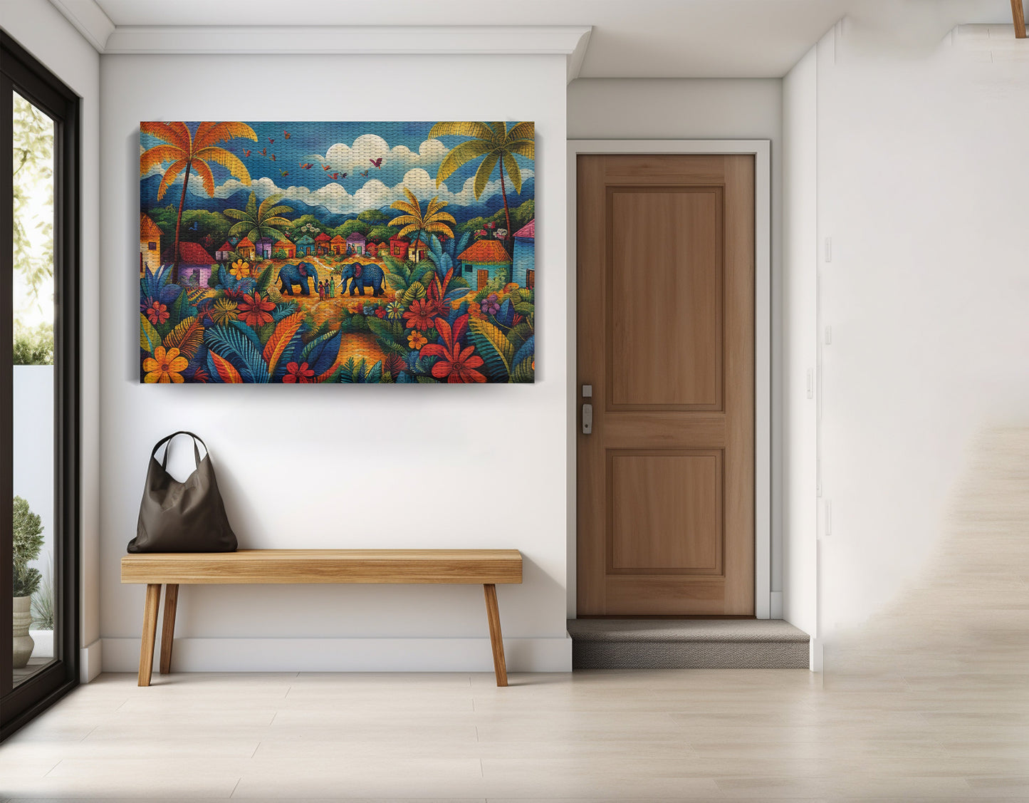 Mountain Village Elephant Caribbean wall art view 17