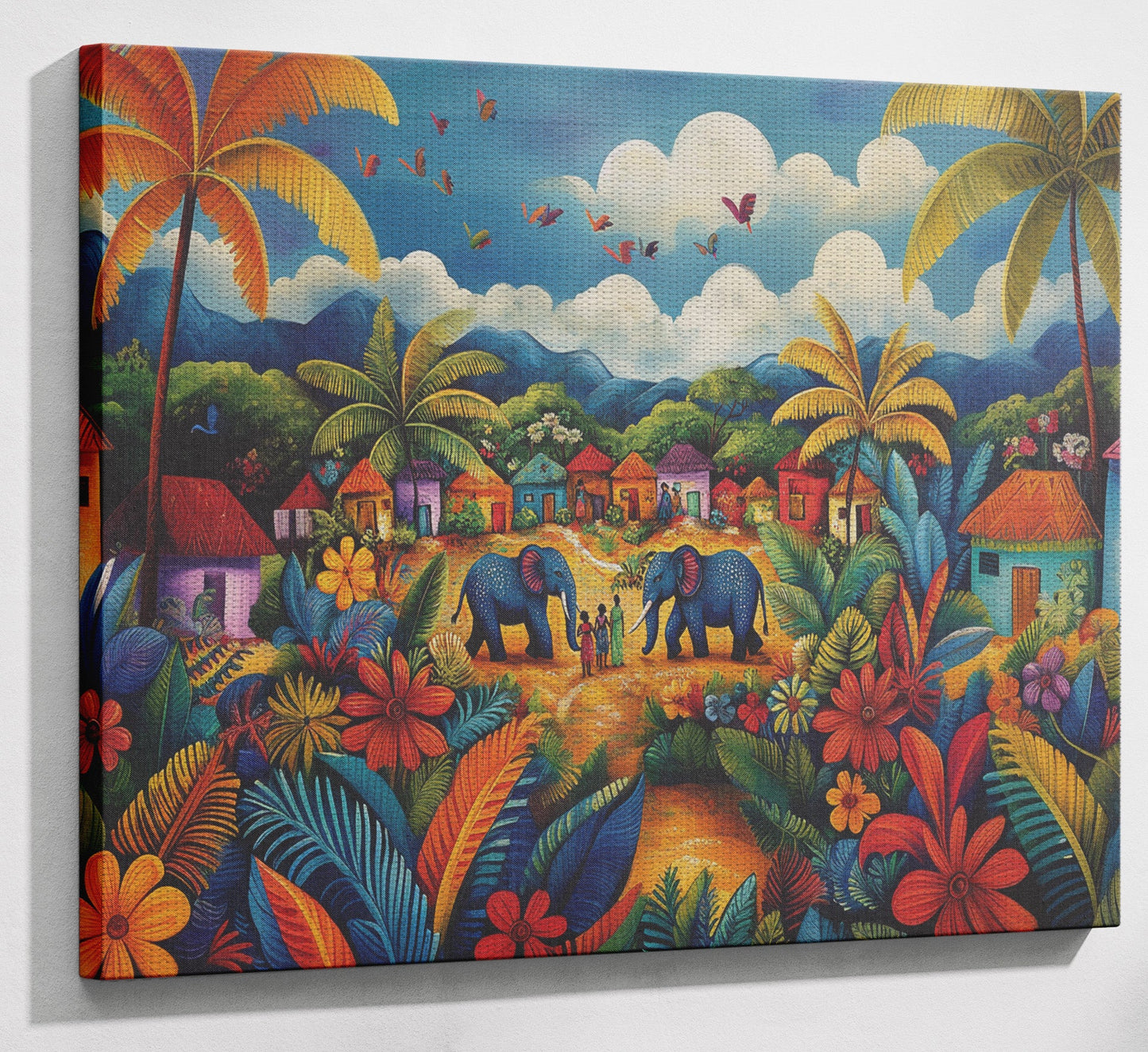Mountain Village Elephant Caribbean wall art view 13