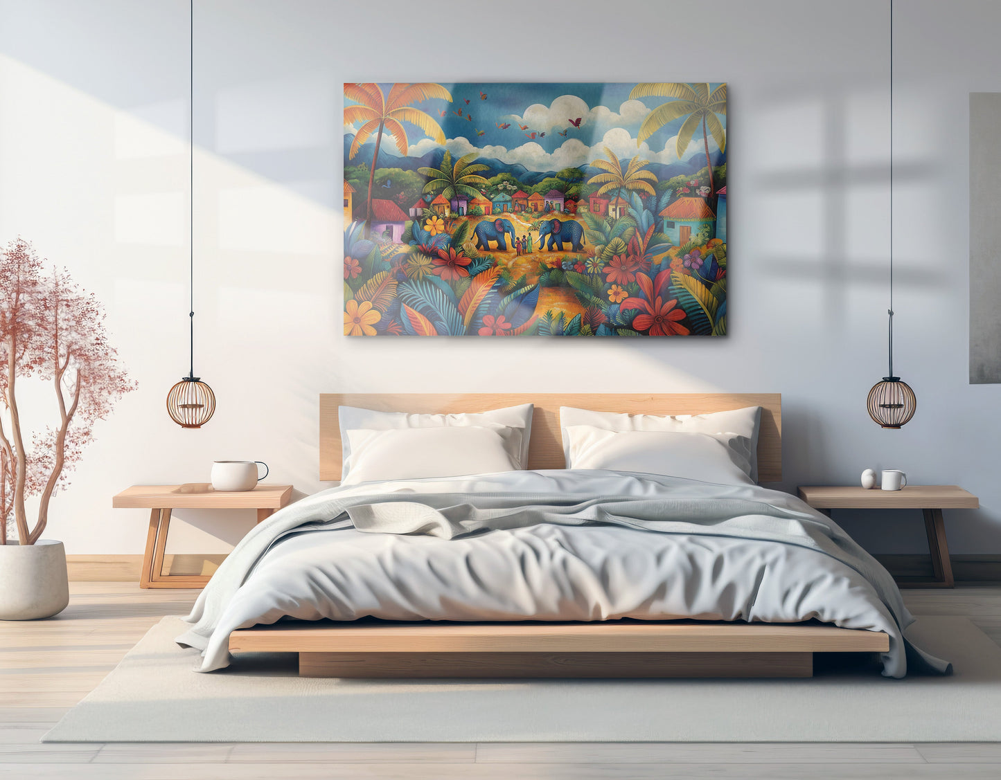 Mountain Village Elephant Caribbean wall art view 21