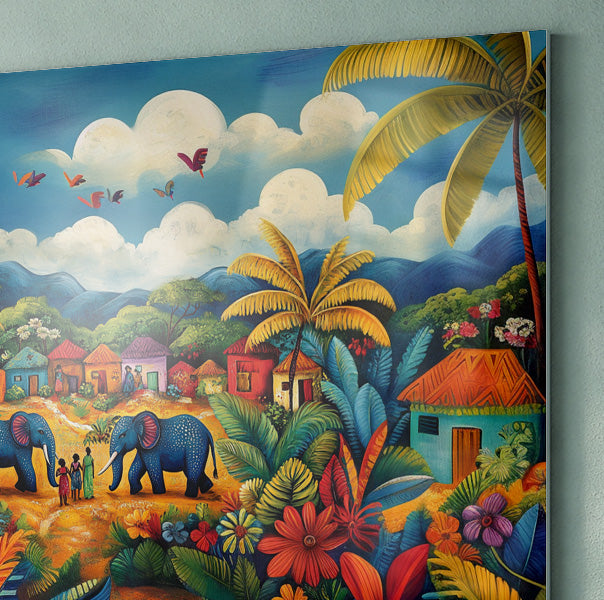 Mountain Village Elephant Caribbean wall art view 22