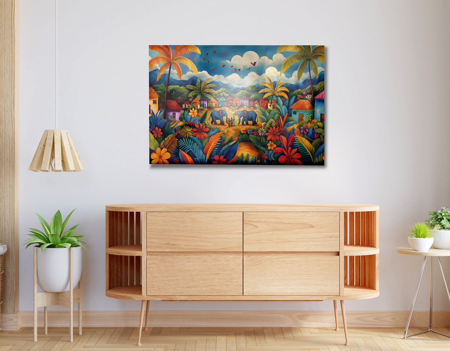 Mountain Village Elephant Caribbean wall art view 20