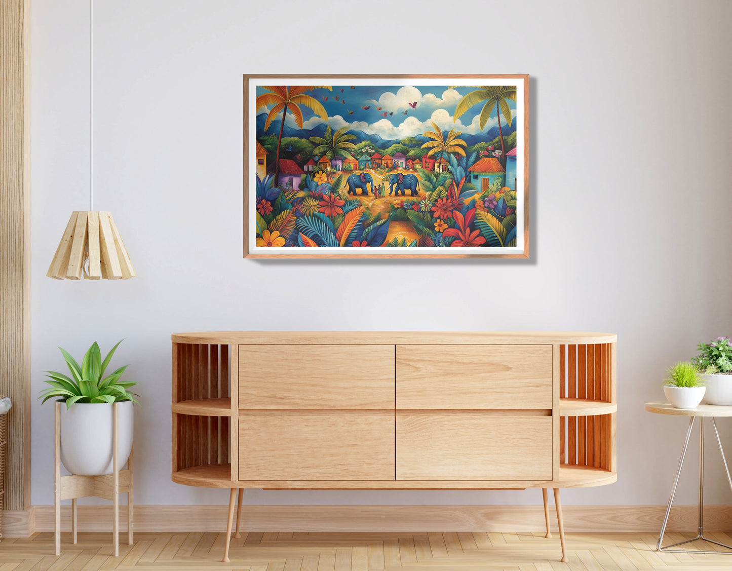 Mountain Village Elephant Caribbean wall art view 80