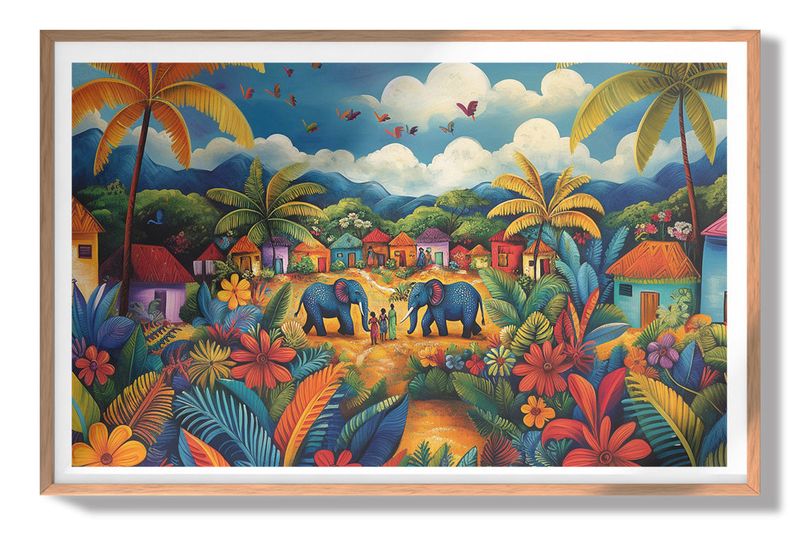 Mountain Village Elephant Caribbean wall art view 79