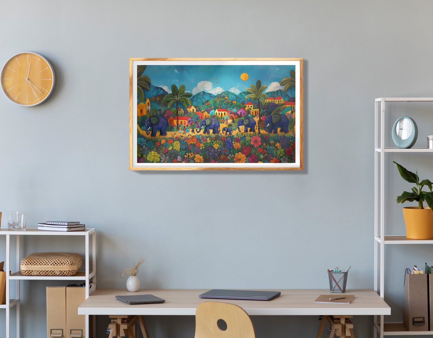 Haitian Village Landscape Caribbean wall art view 78