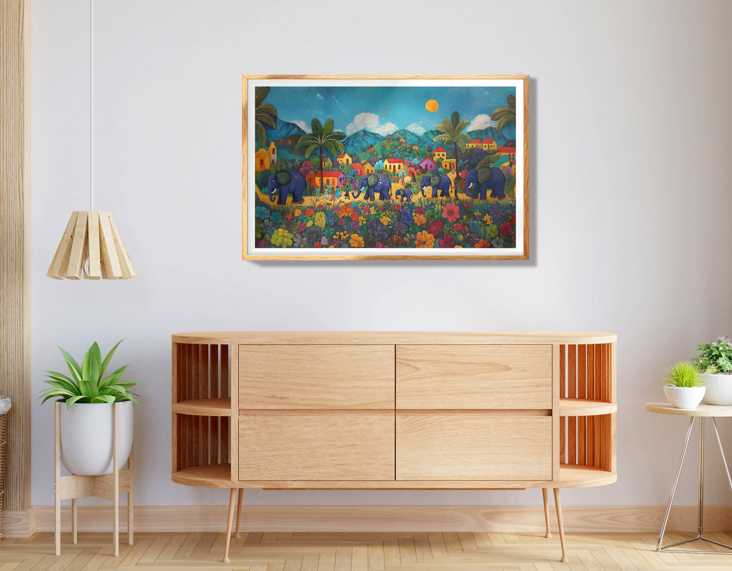 Haitian Village Landscape Caribbean wall art view 74