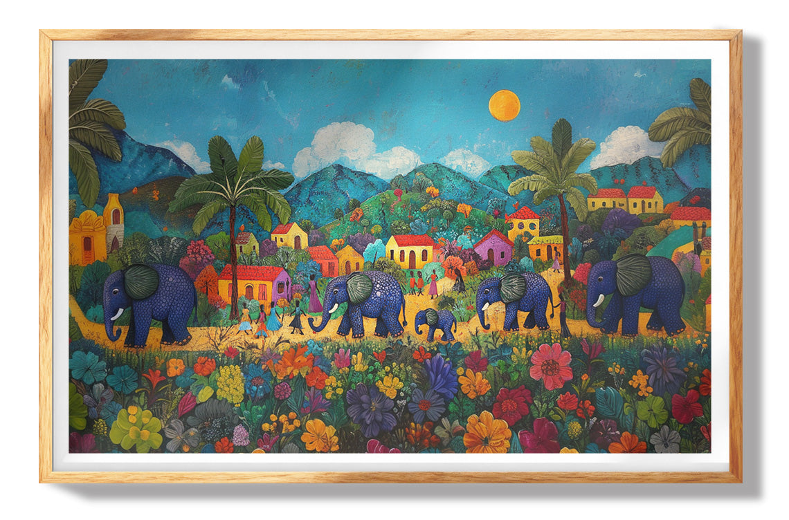 Haitian Village Landscape Caribbean wall art view 73