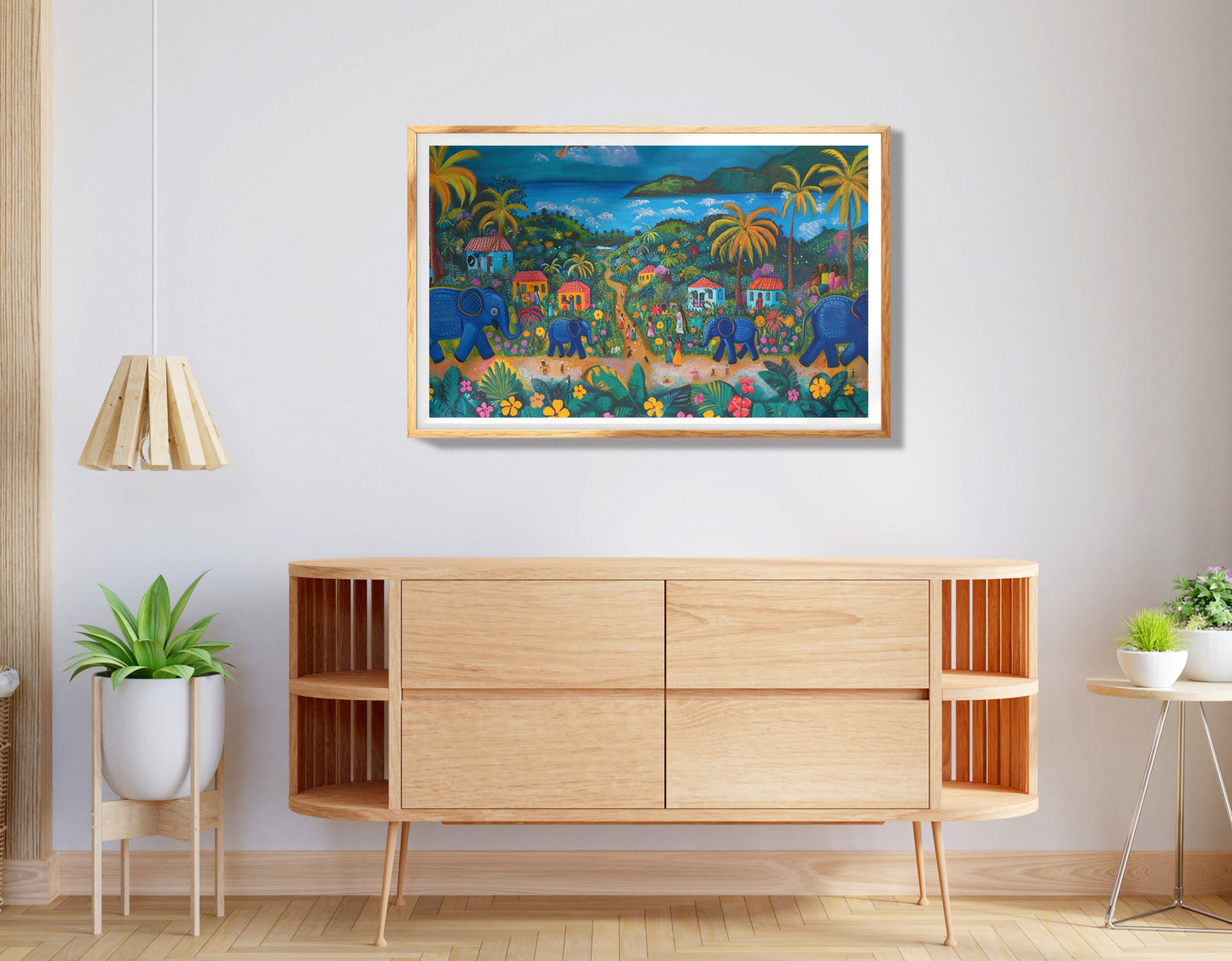 Tropical Village Road Black Caribbean wall art view 74