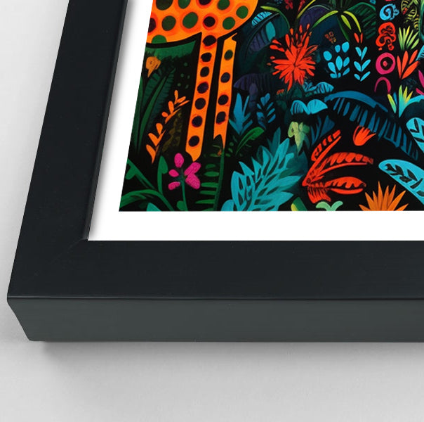 Giraffe Palm Tree Safari Caribbean wall art view 70