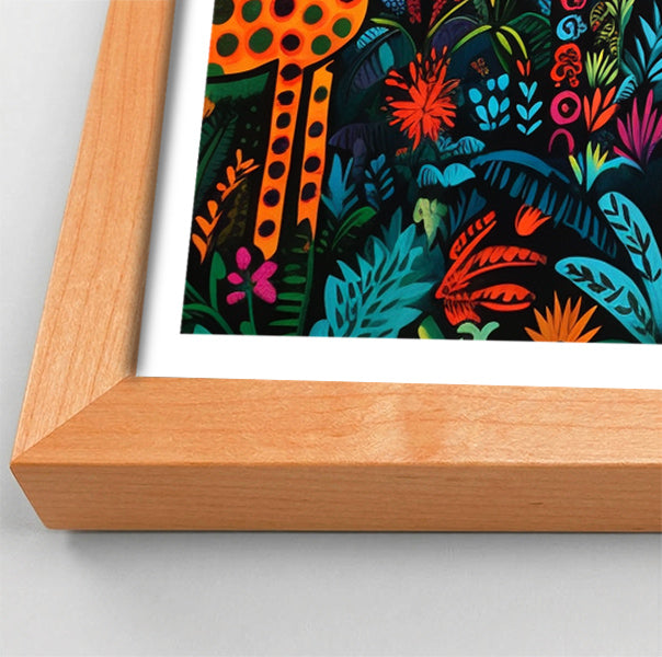 Giraffe Palm Tree Safari Caribbean wall art view 82