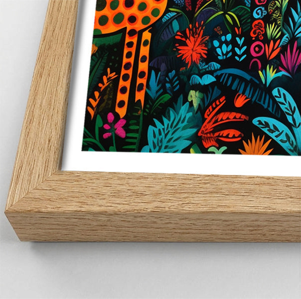 Giraffe Palm Tree Safari Caribbean wall art view 76