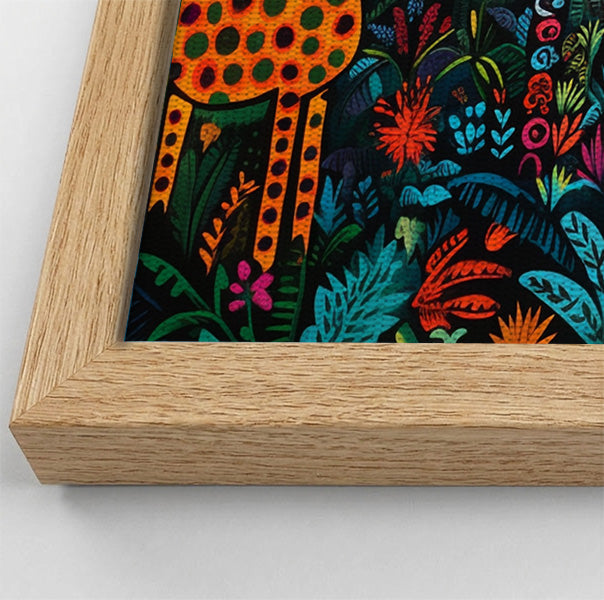 Giraffe Palm Tree Safari Caribbean wall art view 52