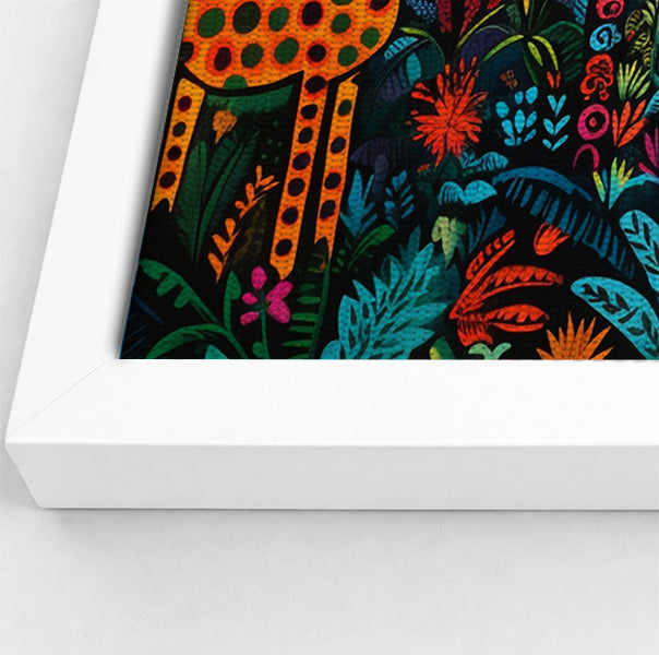 Giraffe Palm Tree Safari Caribbean wall art view 64