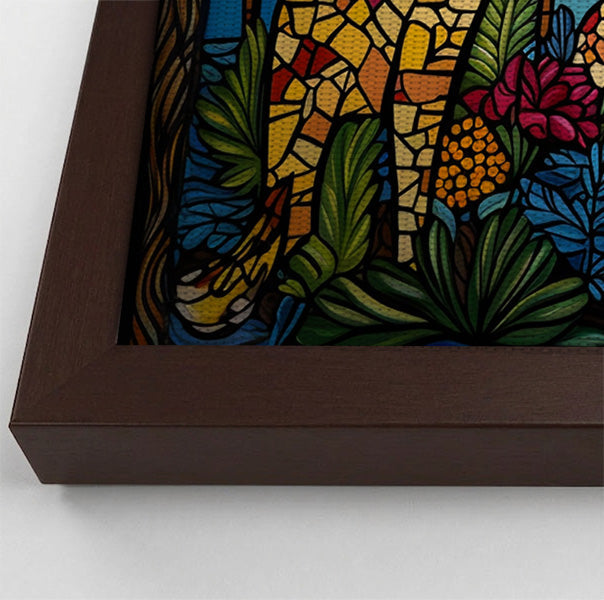 Giraffe Sunburst Safari Black Caribbean wall art view 34