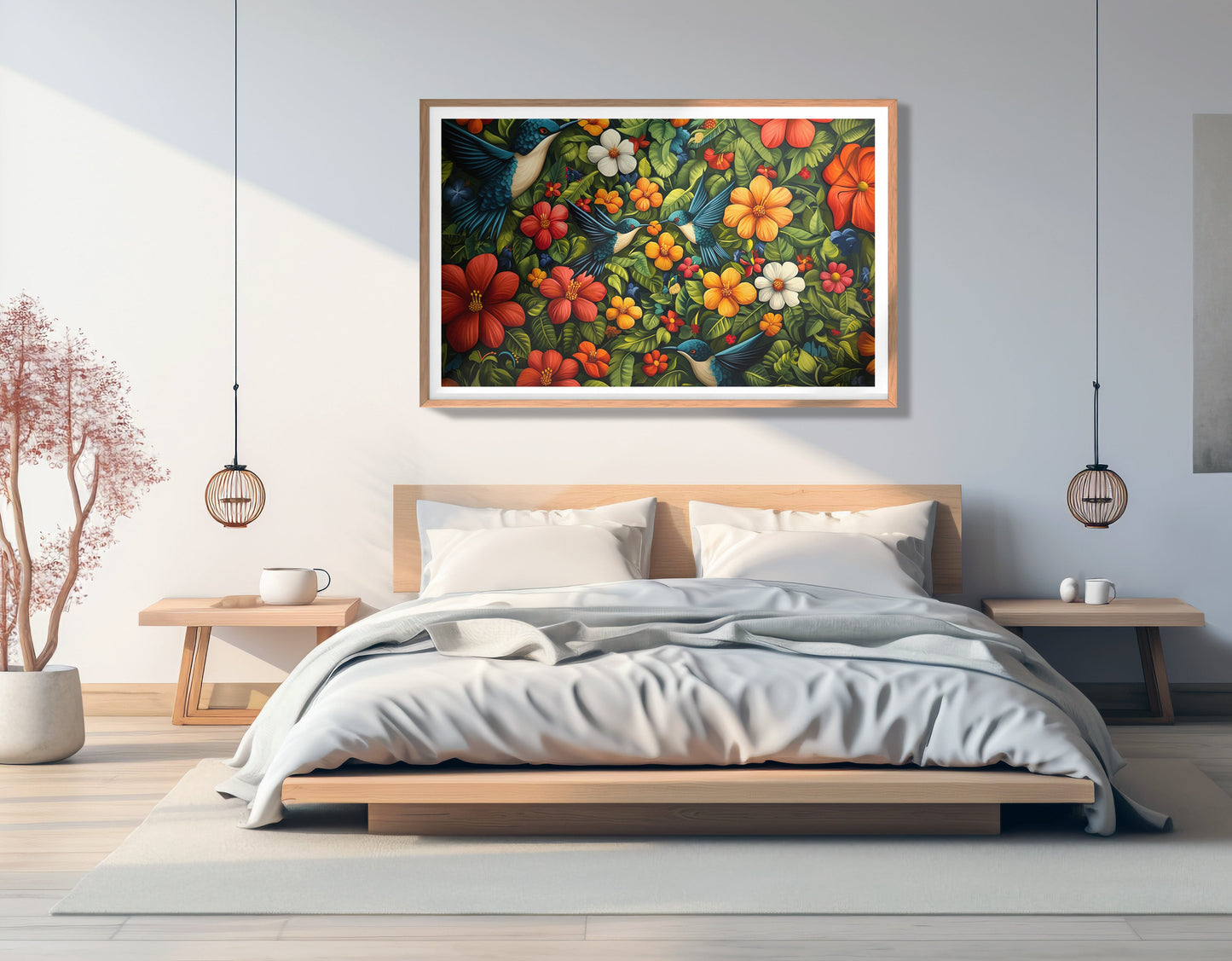 Tropical Flower Bird Black Caribbean wall art view 81
