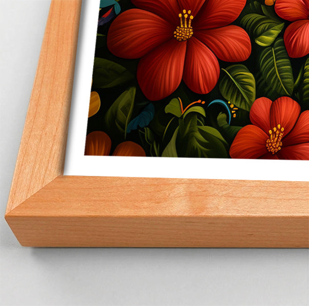Tropical Flower Bird Black Caribbean wall art view 82