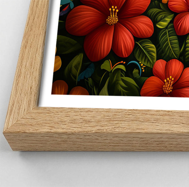 Tropical Flower Bird Black Caribbean wall art view 76