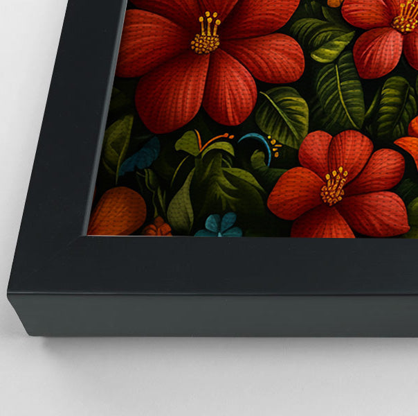 Tropical Flower Bird Black Caribbean wall art view 28