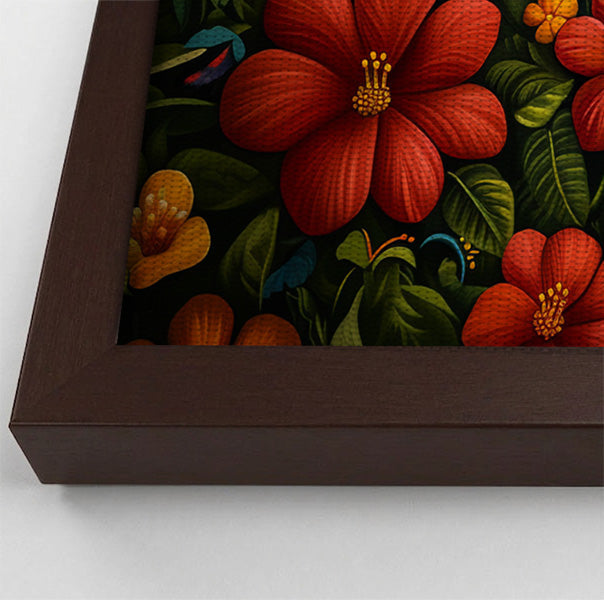 Tropical Flower Bird Black Caribbean wall art view 34