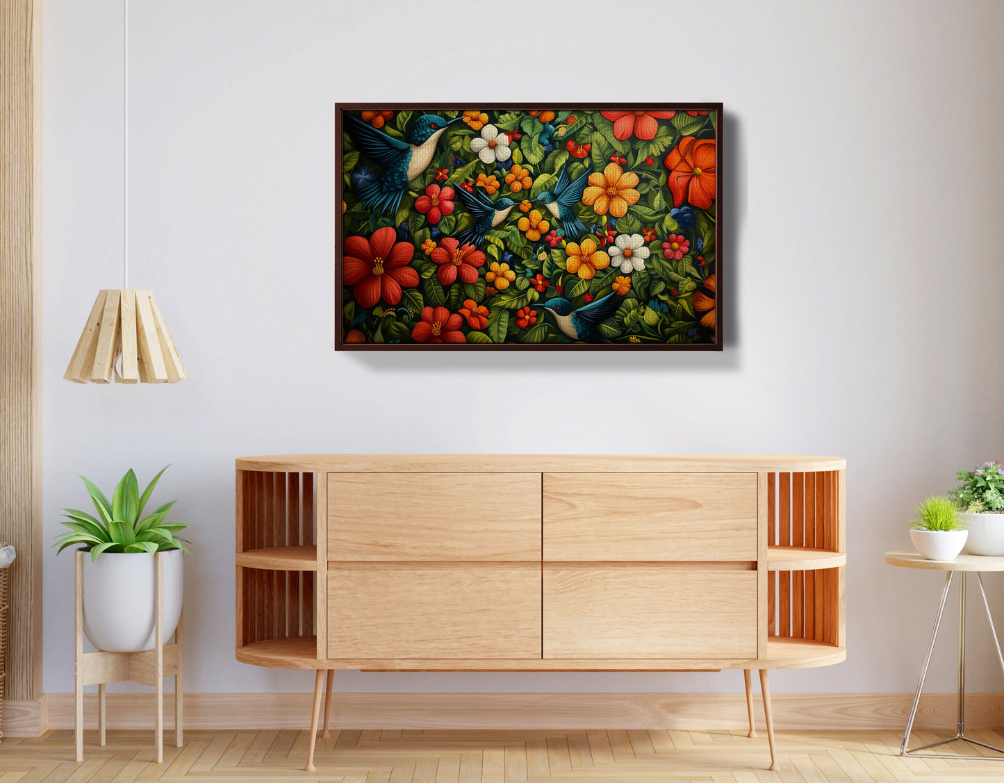 Tropical Flower Bird Black Caribbean wall art view 32