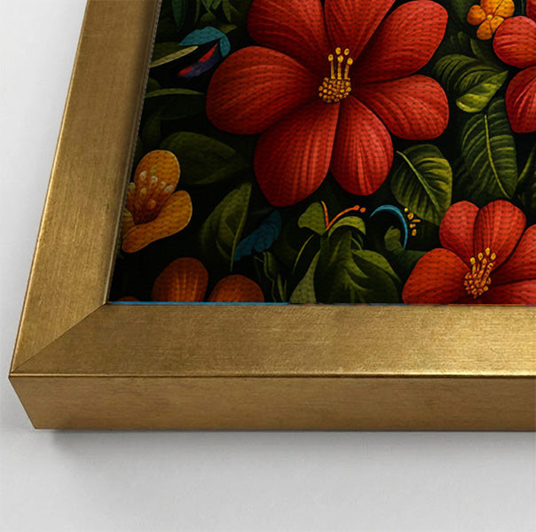 Tropical Flower Bird Black Caribbean wall art view 40